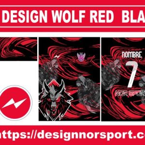 DESIGN WOLF RED BLACK