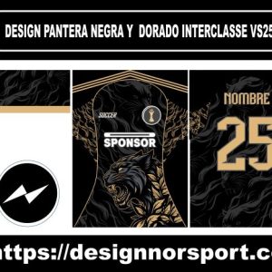 DESIGN PANTERA NEGRA Y DORADO INTERCLASSE VS25 NOR
