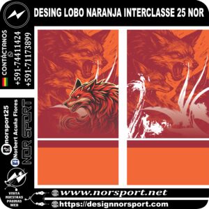 DESING LOBO NARANJA INTERCLASSE 25 NOR