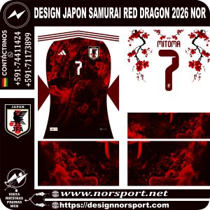 DESIGN JAPON SAMURAI RED DRAGON 2026 NOR