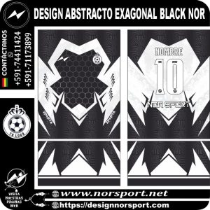 DESIGN ABSTRACTO EXAGONAL BLACK NOR