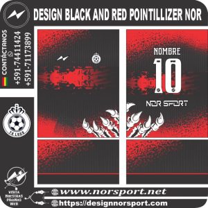 DESIGN BLACK AND RED POINTILLIZER NOR
