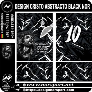 DESIGN CRISTO ABSTRACTO BLACK NOR