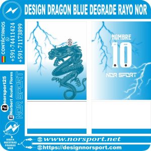 DESIGN DRAGON BLUE DEGRADE RAYO NOR
