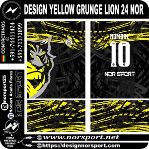 DESIGN YELLOW GRUNGE LION 24 NOR