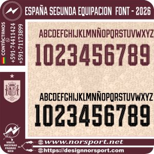 españa segunda equipacion FONT - 2026